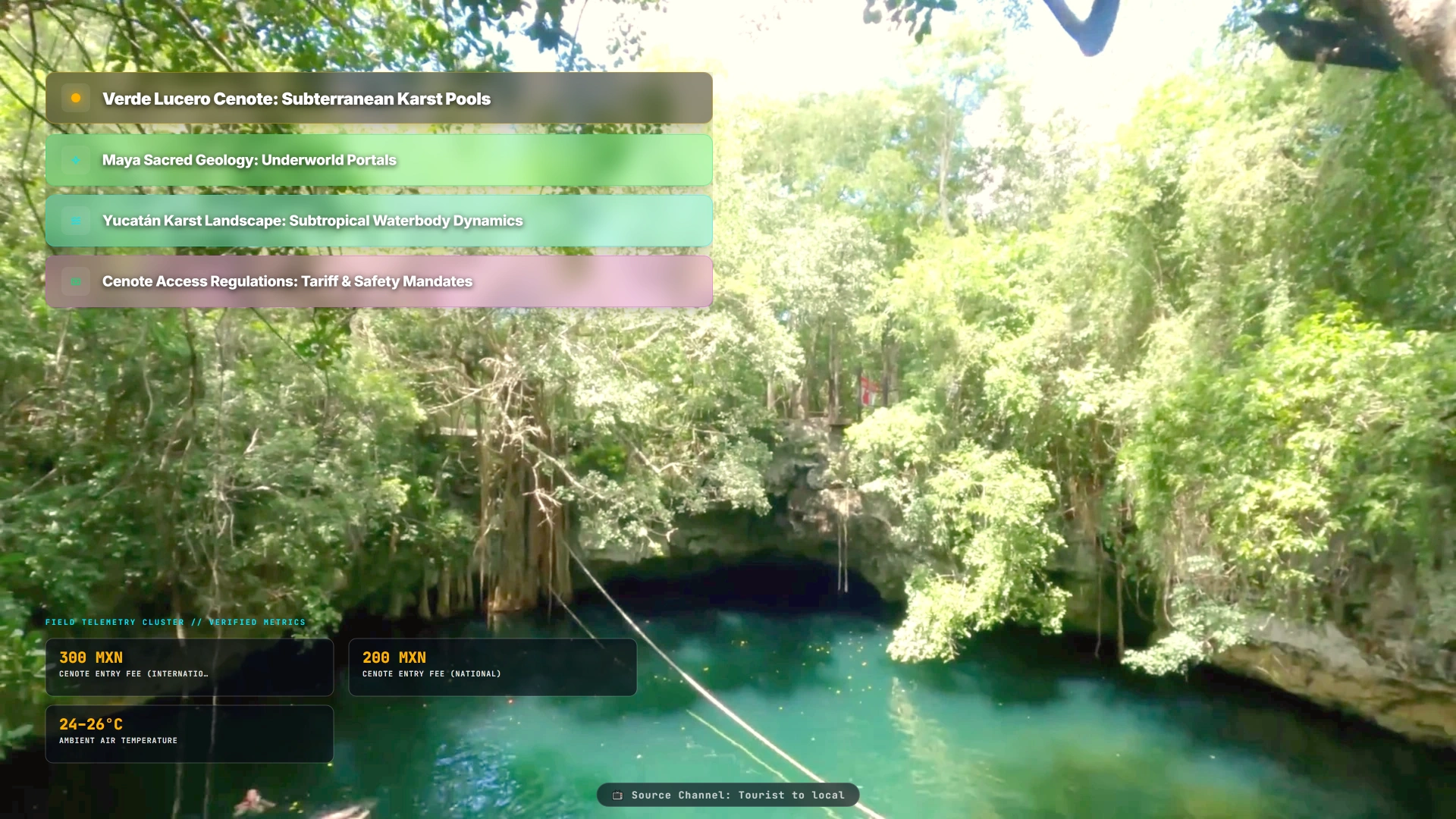 Verde Lucero Cenote: Subterranean Karst Pools