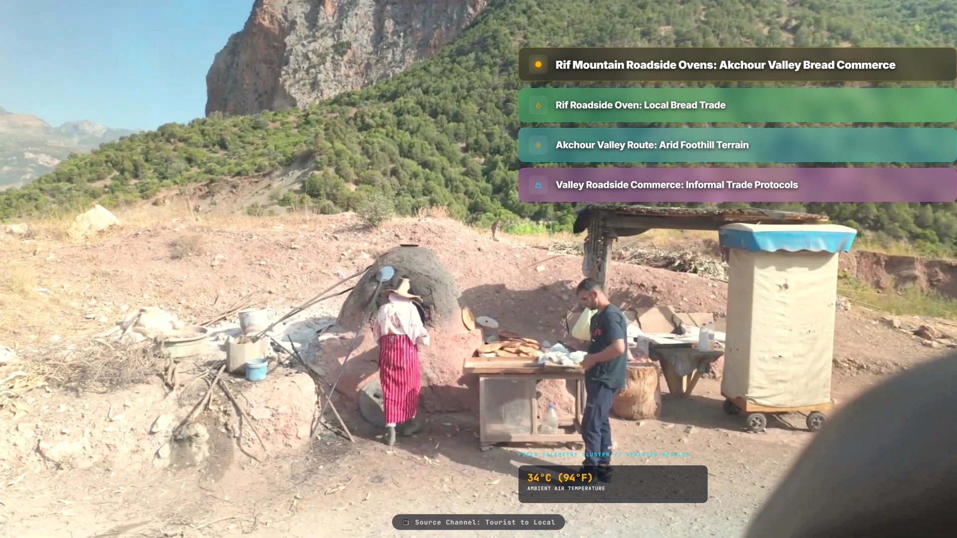 Rif Mountain Roadside Ovens: Akchour Valley Bread Commerce