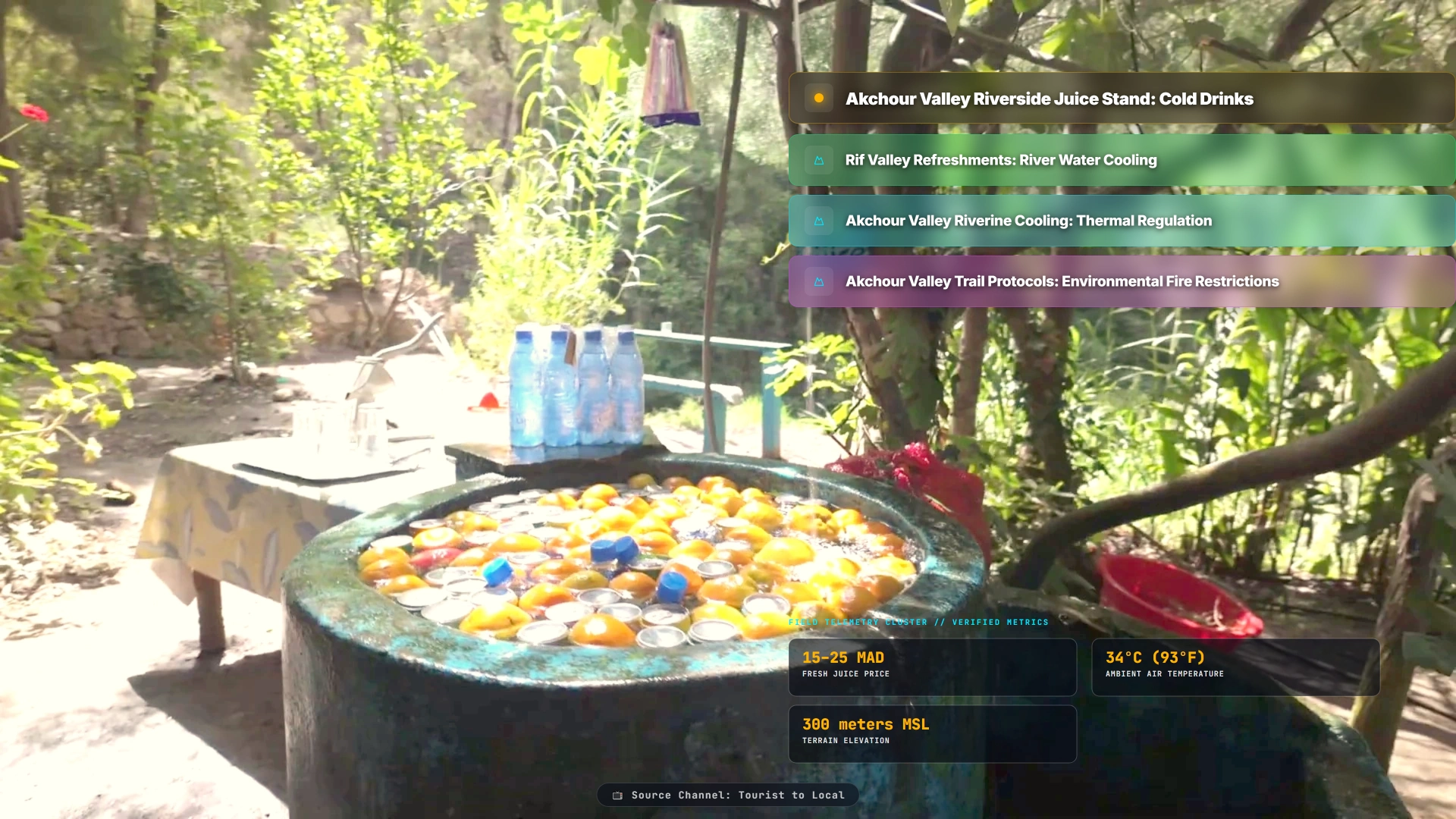 Akchour Valley Riverside Juice Stand: Cold Drinks