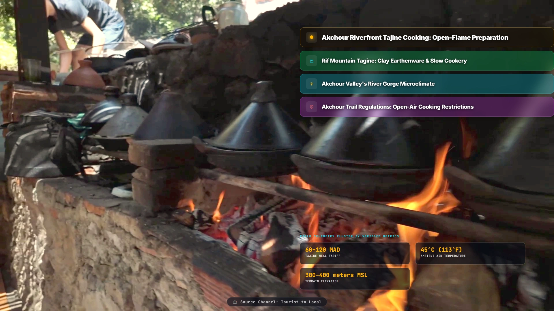 Akchour Riverfront Tajine Cooking: Open-Flame Preparation