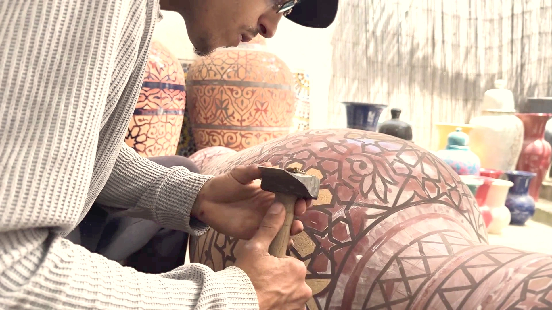 Zellige Mosaic Craft: Precision Ceramic Inlay