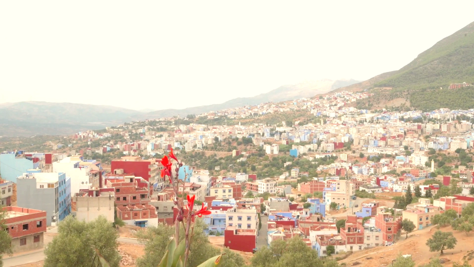 Chefchaouen Panorama: Blue City Mountain Vista